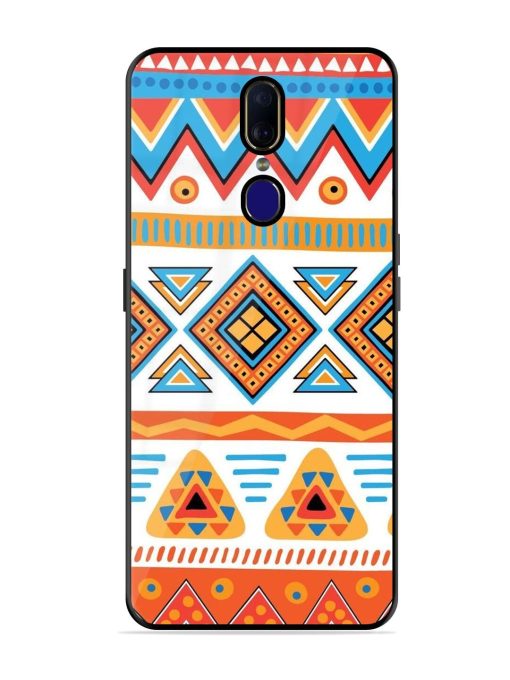 Vibrant Tribal Pattern Glossy Soft Edge Case for Oppo F11