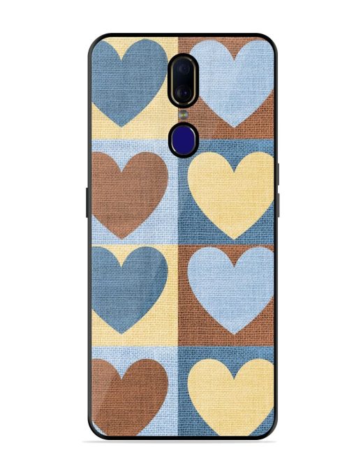 Hearts On Canvas Glossy Soft Edge Case for Oppo F11 Chachhi