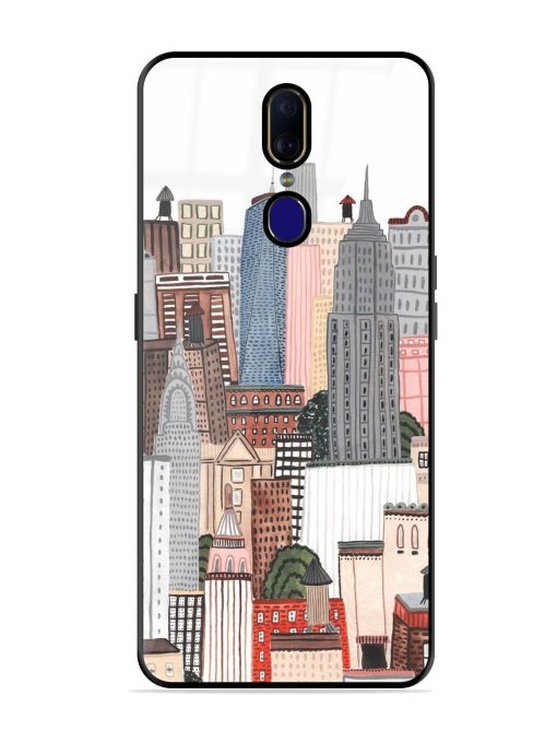 Cityscape Dreams Glossy Soft Edge Case for Oppo F11 Chachhi