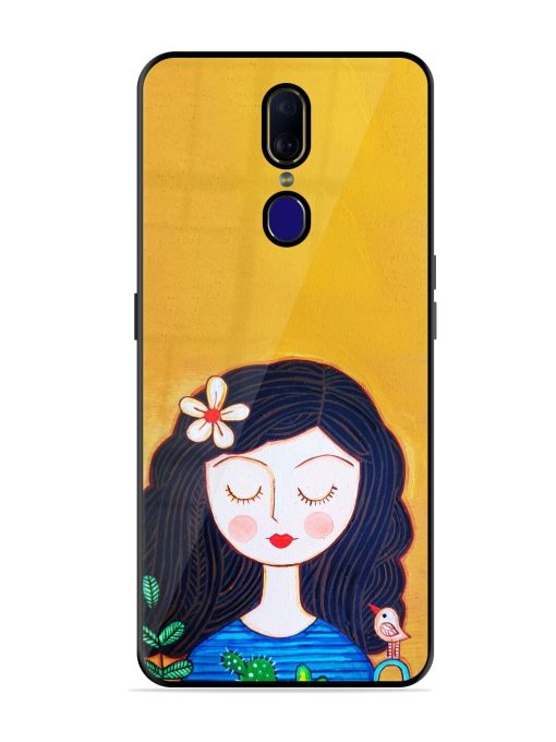 Girl Illustration Glossy Soft Edge Case for Oppo F11 Chachhi