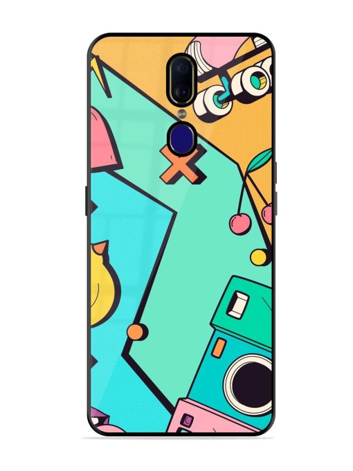 Retro Remix Glossy Soft Edge Case for Oppo F11 Chachhi