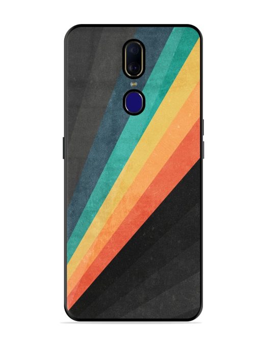 Retro Spectrum Glossy Soft Edge Case for Oppo F11 Chachhi