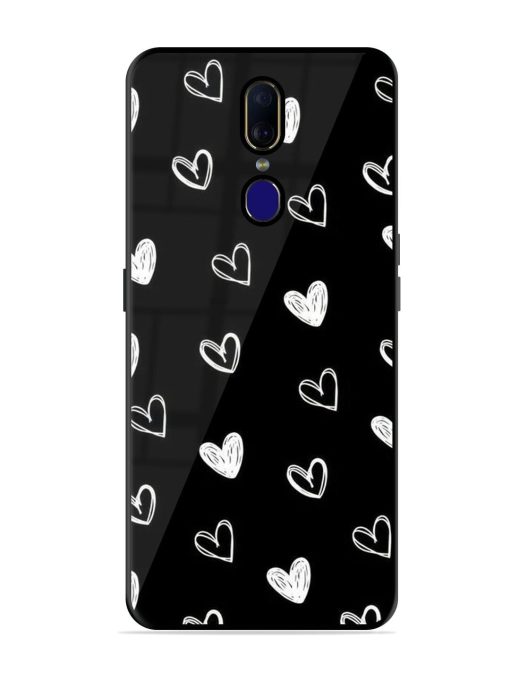 Scattered Hearts Glossy Soft Edge Case for Oppo F11 Chachhi