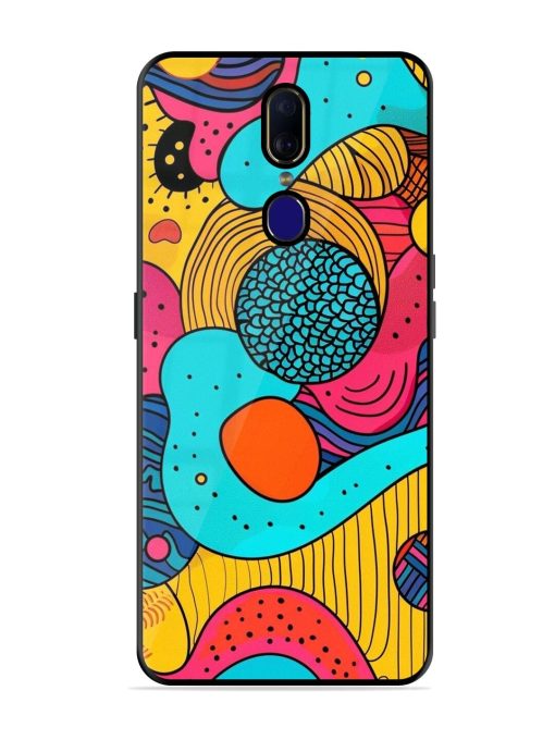 Psychedelic Patterns Glossy Soft Edge Case for Oppo F11 Chachhi