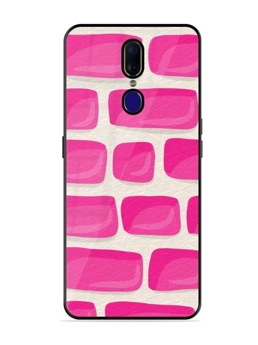 Pink Brick Wall Glossy Soft Edge Case for Oppo F11 Chachhi