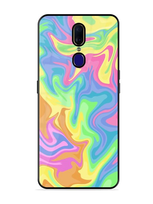 Whimsical Swirl Glossy Soft Edge Case for Oppo F11 Chachhi