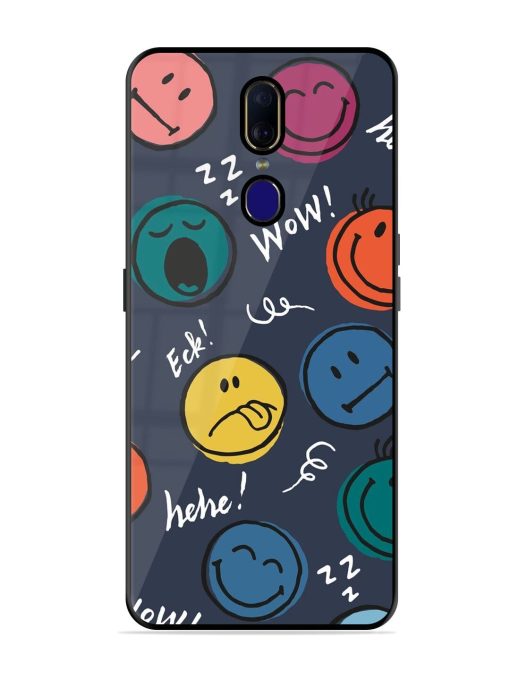 Emoticon Parade Glossy Soft Edge Case for Oppo F11 Chachhi