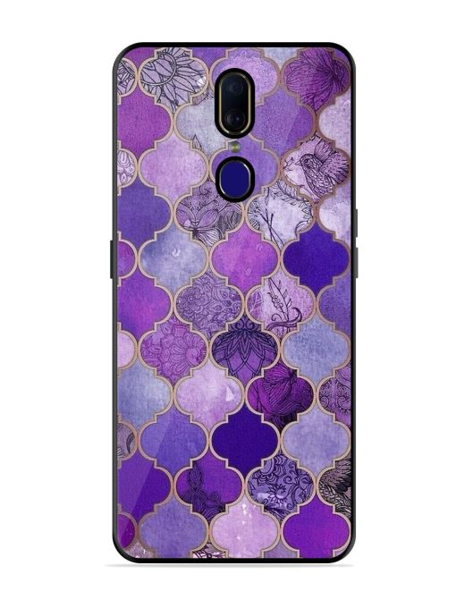 Purple Mosaic Magic Glossy Soft Edge Case for Oppo F11 Chachhi