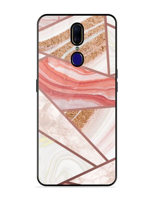 Rosy Mosaic Glossy Soft Edge Case for Oppo F11 Chachhi