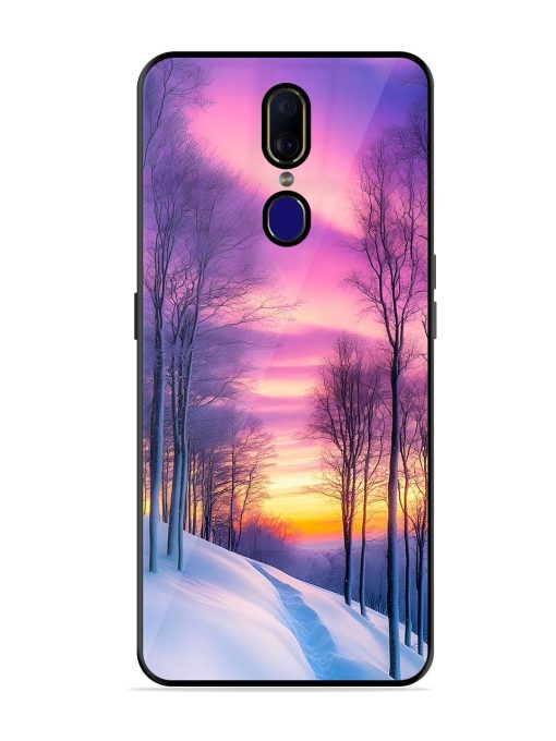 Winter'S Purple Haze Glossy Soft Edge Case for Oppo F11 Chachhi