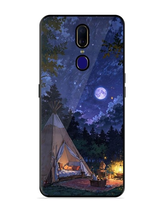 Moonlight Camping Glossy Soft Edge Case for Oppo F11 Chachhi