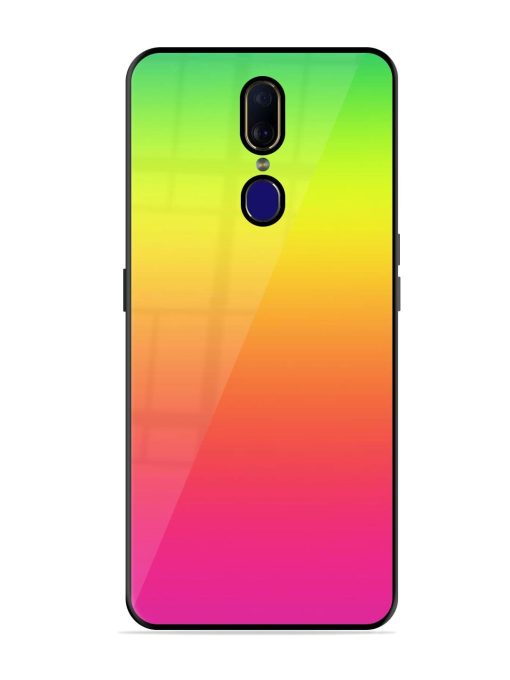 Rainbow Gradient Glossy Soft Edge Case for Oppo F11 Chachhi