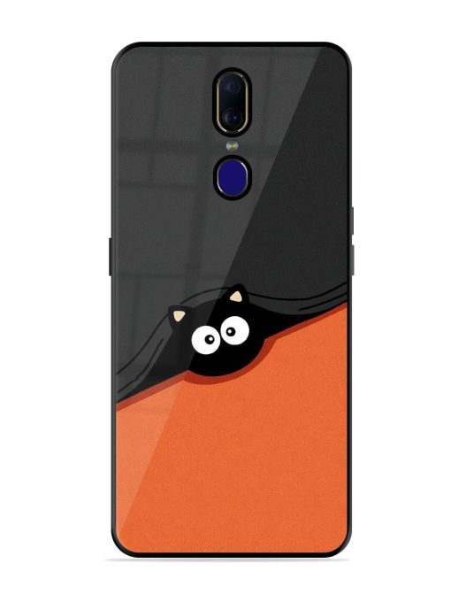 Peek-A-Boo Kitty Glossy Soft Edge Case for Oppo F11 Chachhi