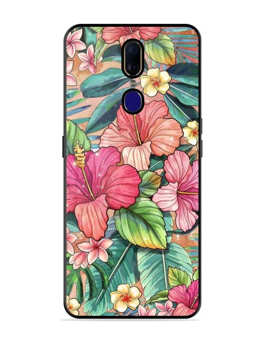 Tropical Tapestry Glossy Soft Edge Case for Oppo F11 Chachhi