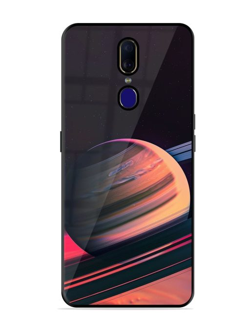 Neon Saturn Glossy Soft Edge Case for Oppo F11 Chachhi