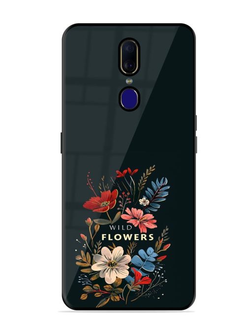 Dark Floral Glossy Soft Edge Case for Oppo F11 Chachhi