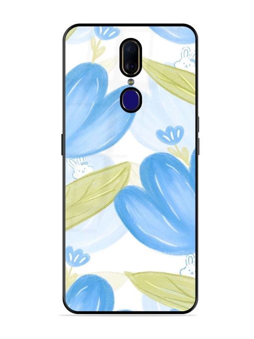 Bunny'S Blue Garden Glossy Soft Edge Case for Oppo F11 Chachhi