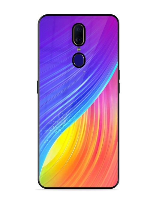 Neon Swirl Glossy Soft Edge Case for Oppo F11 Chachhi