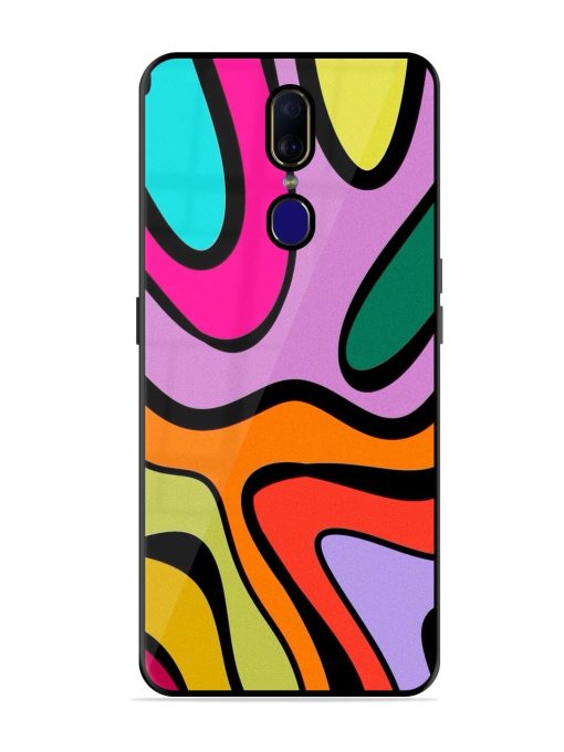 Groovy Swirls Glossy Soft Edge Case for Oppo F11 Chachhi