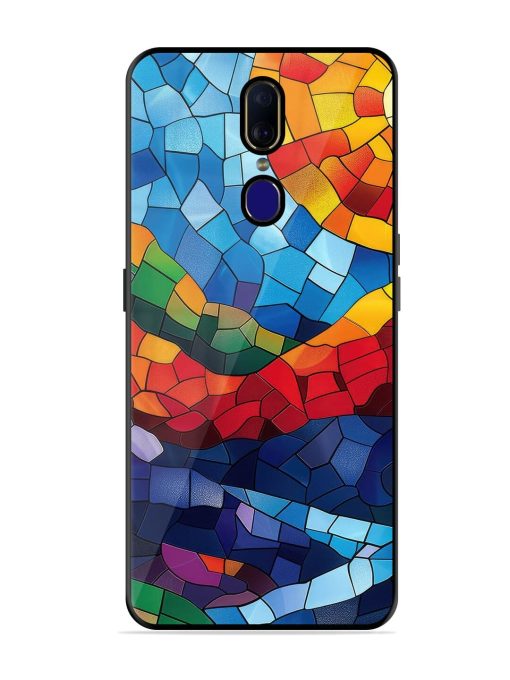 Mosaic Sunset Glossy Soft Edge Case for Oppo F11 Chachhi