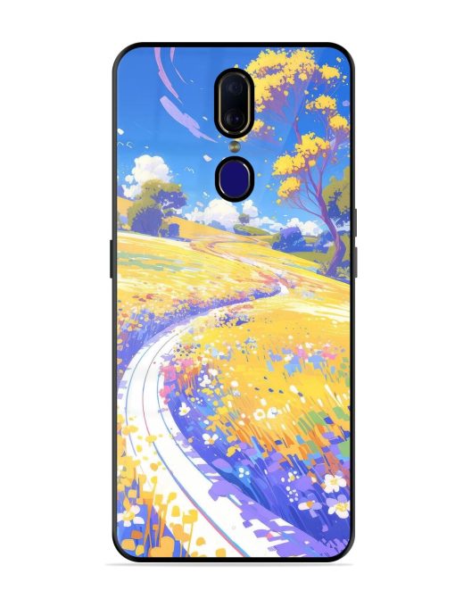 Vibrant Spring Meadow Glossy Soft Edge Case for Oppo F11 Chachhi