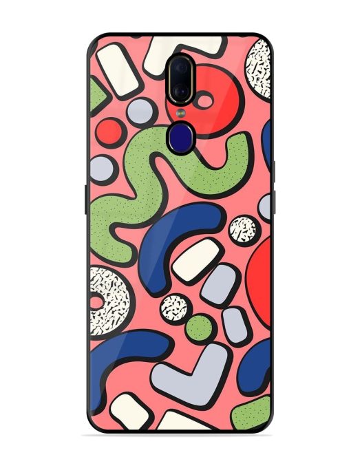 Groovy Geometric Shapes Glossy Soft Edge Case for Oppo F11 Chachhi