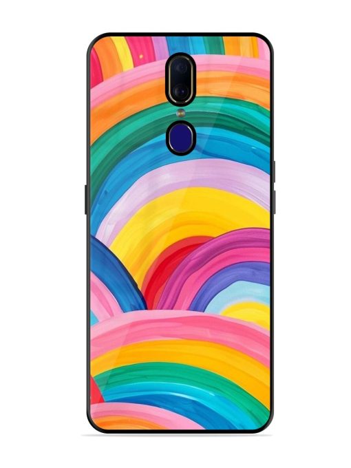 Rainbow Cascade Glossy Soft Edge Case for Oppo F11 Chachhi