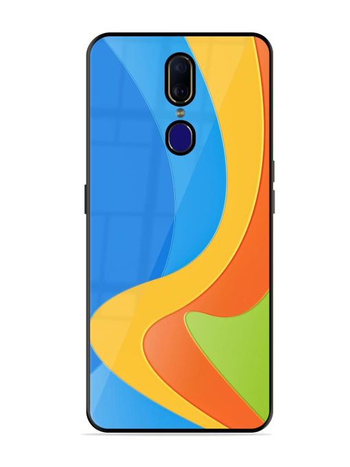 Curvy Color Cascade Glossy Soft Edge Case for Oppo F11 Chachhi