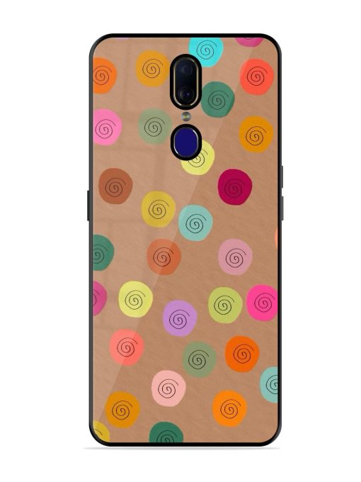 Swirly Dots On Kraft Glossy Soft Edge Case for Oppo F11 Chachhi