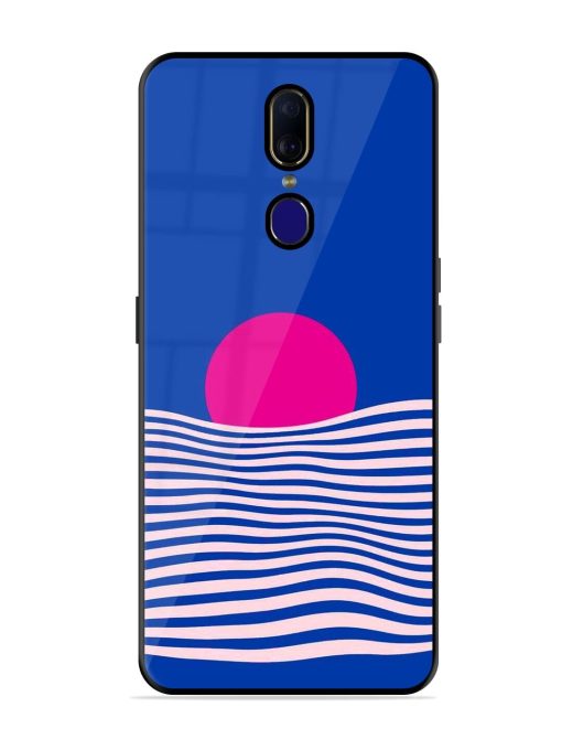 Pink Sunset Over Blue Waves Glossy Soft Edge Case for Oppo F11 Chachhi