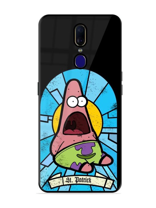 St. Patrick'S Day Stained Glass Patrick Star Glossy Soft Edge Case for Oppo F11 Chachhi