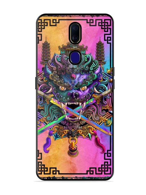 Psychedelic Fu Dog Tapestry Glossy Soft Edge Case for Oppo F11 Chachhi