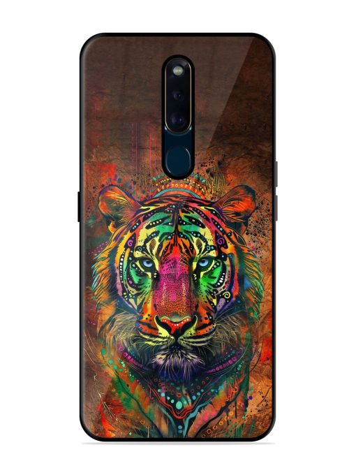 Cosmic Tiger Glossy Soft Edge Case for Oppo F11 Pro Chachhi