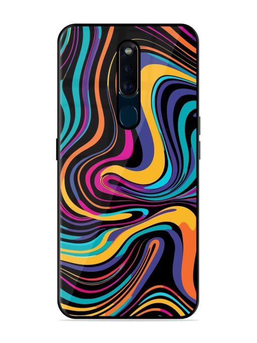 Psychedelic Swirl Glossy Soft Edge Case for Oppo F11 Pro Chachhi