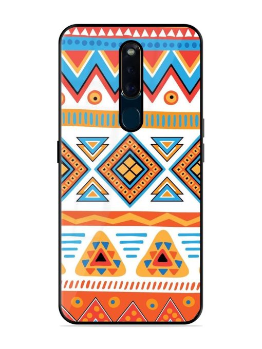 Vibrant Tribal Pattern Glossy Soft Edge Case for Oppo F11 Pro Chachhi