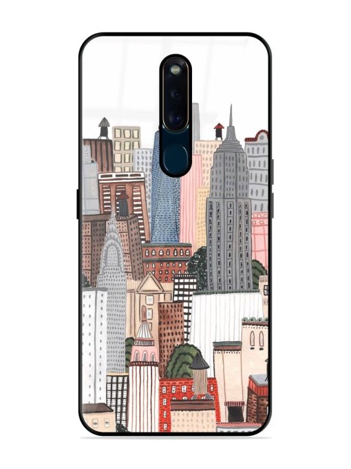 Cityscape Dreams Glossy Soft Edge Case for Oppo F11 Pro Chachhi