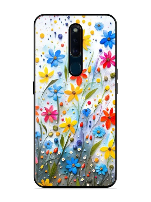 Vibrant Floral Glossy Soft Edge Case for Oppo F11 Pro Chachhi