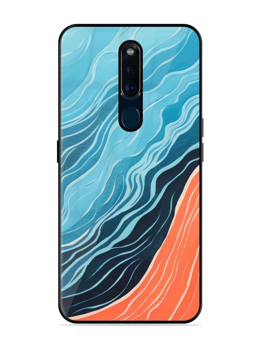 Oceanic Divide Glossy Soft Edge Case for Oppo F11 Pro Chachhi