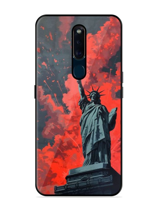 Lady Liberty'S Firework Finale Glossy Soft Edge Case for Oppo F11 Pro Chachhi