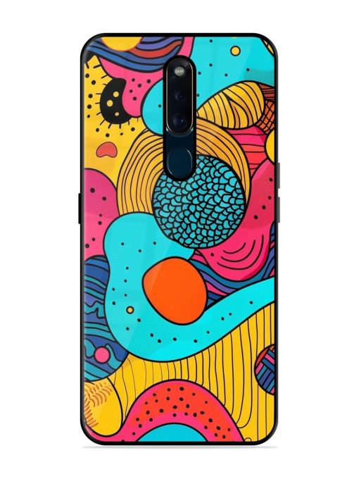 Psychedelic Patterns Glossy Soft Edge Case for Oppo F11 Pro