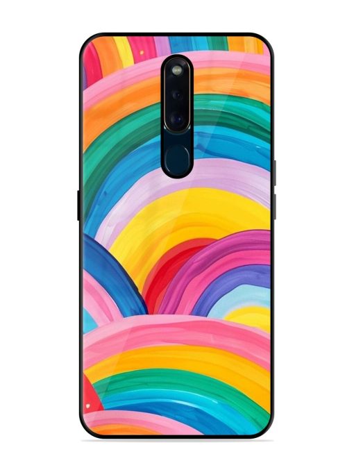 Rainbow Symphony Glossy Soft Edge Case for Oppo F11 Pro Chachhi