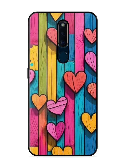 Rainbow Of Hearts Glossy Soft Edge Case for Oppo F11 Pro