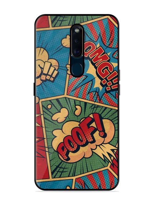 Comic Book Chaos Glossy Soft Edge Case for Oppo F11 Pro Chachhi