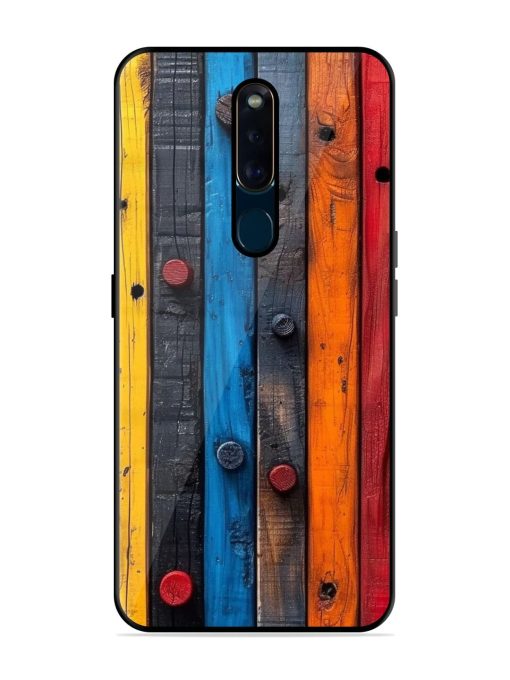 Rainbow Plank Glossy Soft Edge Case for Oppo F11 Pro Chachhi