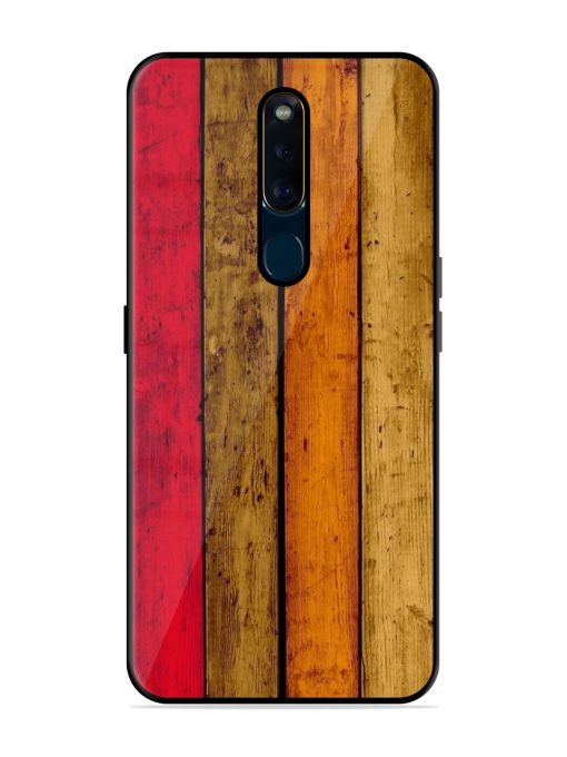 Colorful Woodgrain Glossy Soft Edge Case for Oppo F11 Pro Chachhi