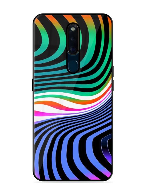 Psychedelic Waves Glossy Soft Edge Case for Oppo F11 Pro Chachhi