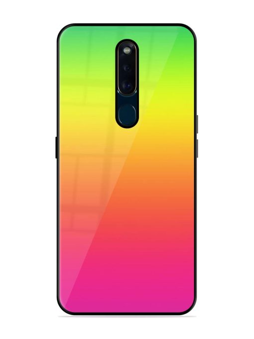 Rainbow Gradient Glossy Soft Edge Case for Oppo F11 Pro Chachhi