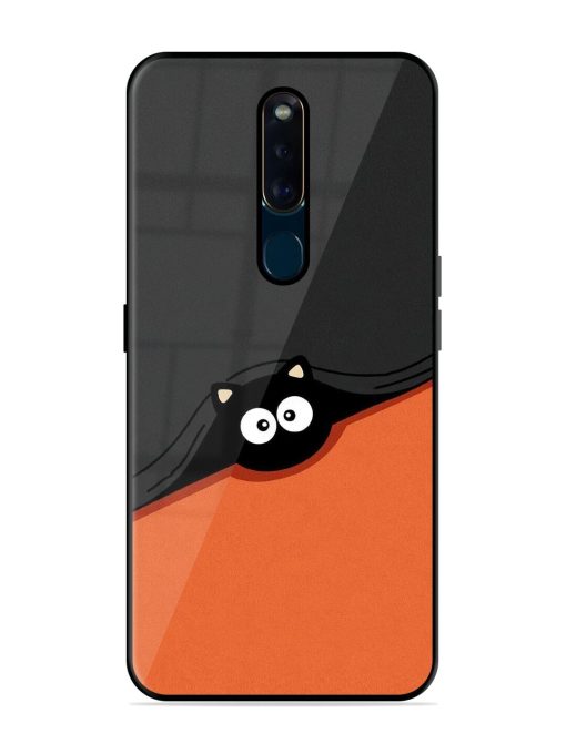 Peek-A-Boo Kitty Glossy Soft Edge Case for Oppo F11 Pro Chachhi