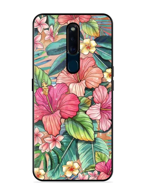 Tropical Tapestry Glossy Soft Edge Case for Oppo F11 Pro Chachhi