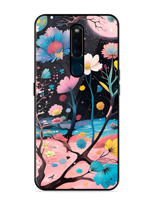 Cosmic Bloom Glossy Soft Edge Case for Oppo F11 Pro Chachhi